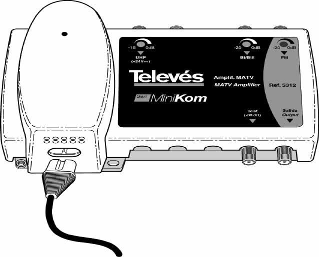 Televes 5312 Modell 5312 Ingångar 3 Band BI/BIII+FM