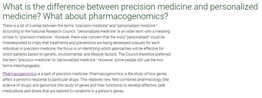 Precisionsmedicin Genetisk variation inom