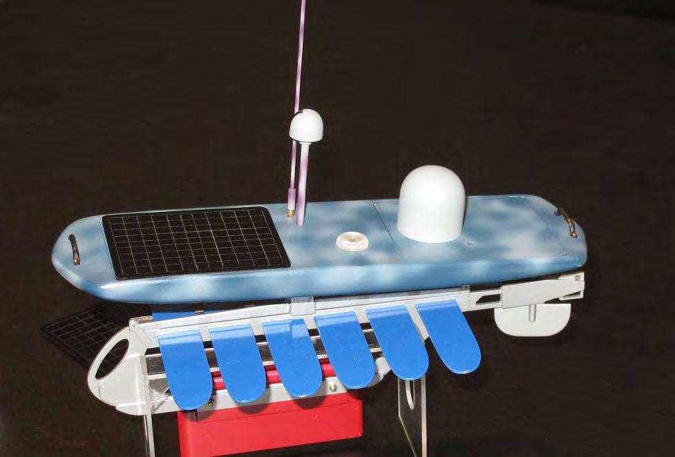 Bilaga 1 ÅRSRAPPORT 2011 Sida 70 (161) Ett mellanting mellan rena yt- och undervattensfarkoster kom under förra året då det amerikanska företaget Liquid Robotics visade upp Waveglider.