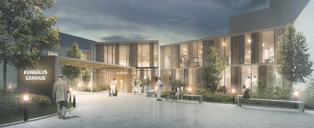 Utvecklingen fortsätter Kungälvs sjukhus byggs om i flera steg. Flera till- och ombyggnader är planerade, men är ännu inte beslutade: Ny byggnad för bland annat radiologi (cirka 9 000 kvadratmeter).