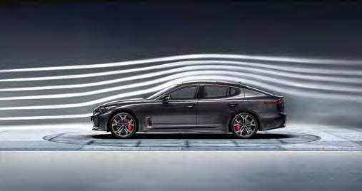 SNYGG DESIGN SMART KONSTRUKTION Kia Stinger är utformad utrifrån den senaste tekniken inom