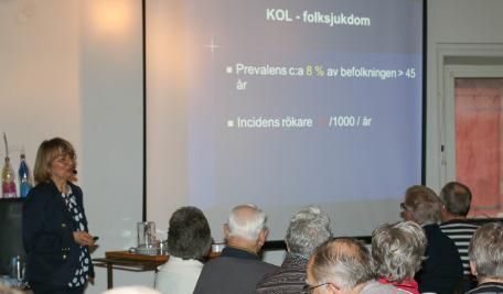 KOL-föredraget 25/11 i Cabinen i Ystad Riksförbundets kampanj Ljuset På uppmärksammar de underdiagnostiserade sjukdomarna förmaksflimmer, hjärtsvikt och Kronisk Obstruktiv Lungsjukdom, KOL. Av ca 400.