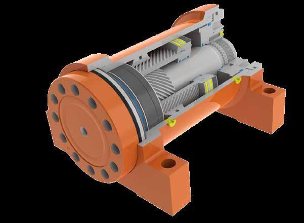 KRAFTFULL Högt vridmoment Hög bärighet TÅLIG Rörliga delar inkapslade Lämplig för tuffa miljöer Helacs innovativa Drivna gångjärn Spiralformade hydrauliska vriddon KOMPAKT Hög effekttäthet Passar i
