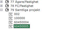 ANVÄND PÅ KOSTNADSSTÄLLE I trädstrukturen kan du