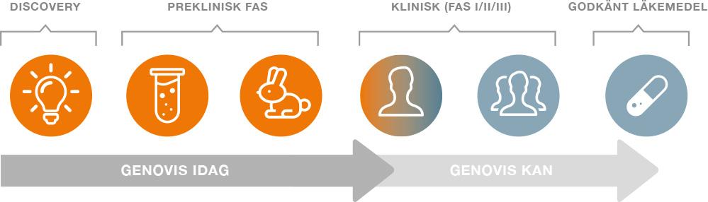 Genoviskoncernen i sammandrag Genovis erbjuder unika verktyg som bidrar till utvecklingen av framtidens behandlingsmetoder och har genom kunskap och kreativitet etablerat sig som en självklar