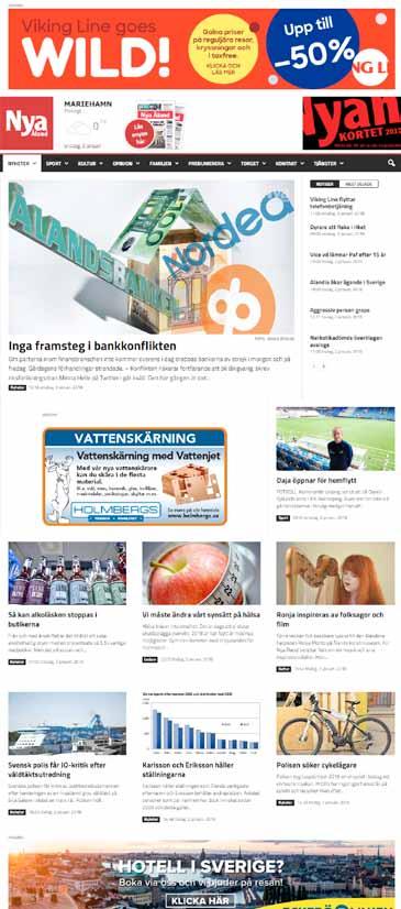MEDIKORT 2018 webbnnonsering www.nyan.ax är en av Ålands mest populära nyhetssajter med över 170 000 sidvisningar på en vecka. Nyan.