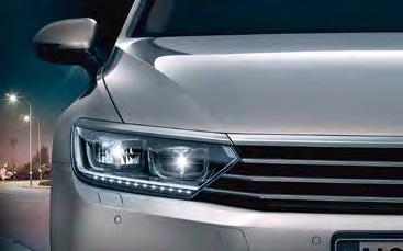 Tilläggspaket Prisvärda lösningar EXECUTIVE-PAKET PASSAT T * ) ** ) LED-strålkastare Lättmetallfälgar London Silver 17 tum Dimstrålkastare Eluppvärmd ratt Läderklädsel Vienna Elbaklucka * Finns även