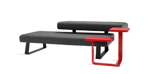 fåtöljer/soffor easychairs/sofas lobby BY FORM US WITH LOVE Byggbart sittsystem med soffa och bänk i 2 storlekar. Soffan har 2 sittytor där den höga också fungerar som ryggstöd.