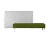 Frame in tubular steel in standard (black or white), or. Seat and back with wooden base and cold foam for comfort and durability upholstered in Blazer (Camira), standard or c.o.m. The sides of the seat is covered with the same fabric as the front and back part of the back and the side parts of the back have the same fabric as the front and top of the seat.