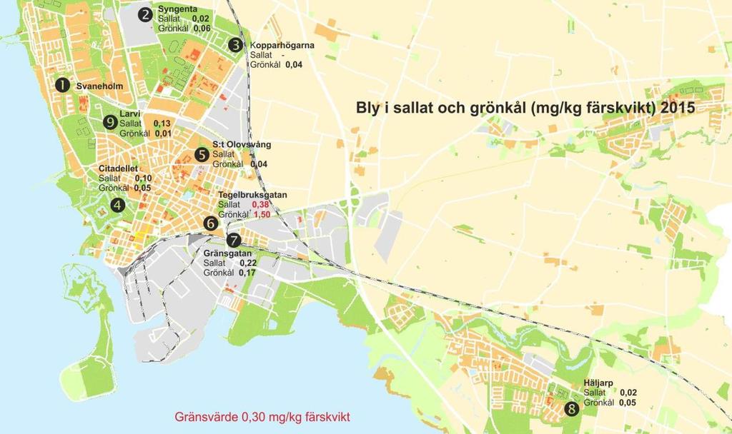 9(11) Bilaga 1 Karta med alla provplatserna