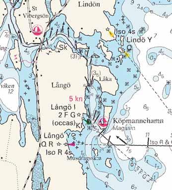 Nr 87 8 Vänern och Trollhätte kanal / Lake Vänern * 2901 Sjökort/Chart: 134, 135 Sverige. Vänern och Trollhätte kanal. Köpmannehamn. Köpmannebro. Ensfyrar ändrade. Enslinje utgår.