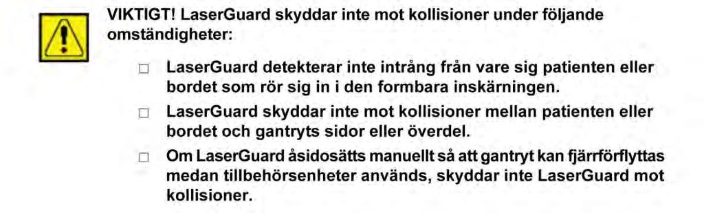 Åtgärder från Varian: Varian skickar det här meddelandet till alla potentiellt berörda kunder. Meddela personalen som arbetar på strålbehandlingsavdelningen om innehållet i det här brevet.