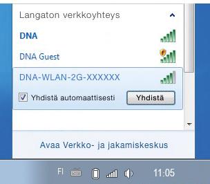 Windows Vista eller Windows 7 Klicka på nätverksikonen i det nedre högra hörnet i Windows på en Windows 7- eller Vista-dator.