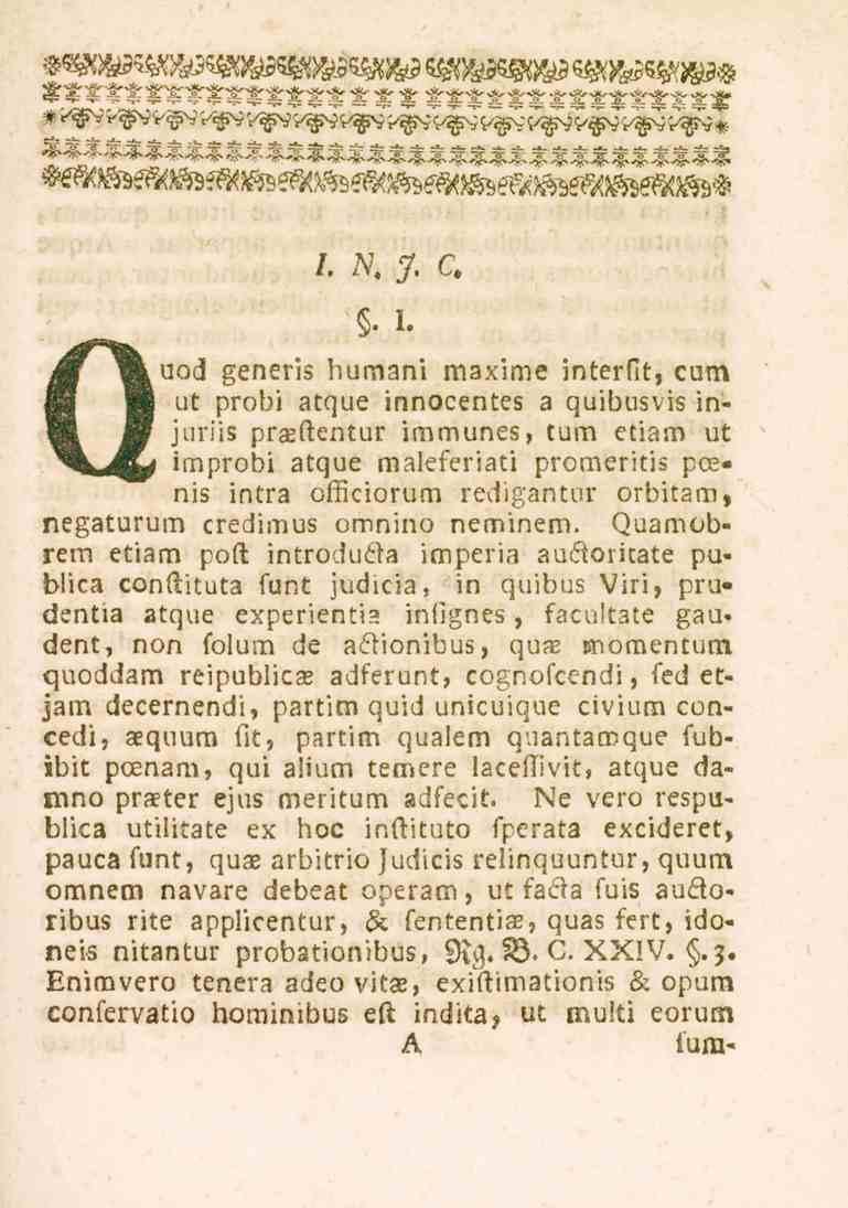 /. n, 5. c.. i. uod interfit, com ut prndi probi 2tc^ue 2tque innocentes 2a quibnsvis injuriis pra.ftentur immuna, tum e.izm ut improbi 2tque makferiati promeritis pce- N!