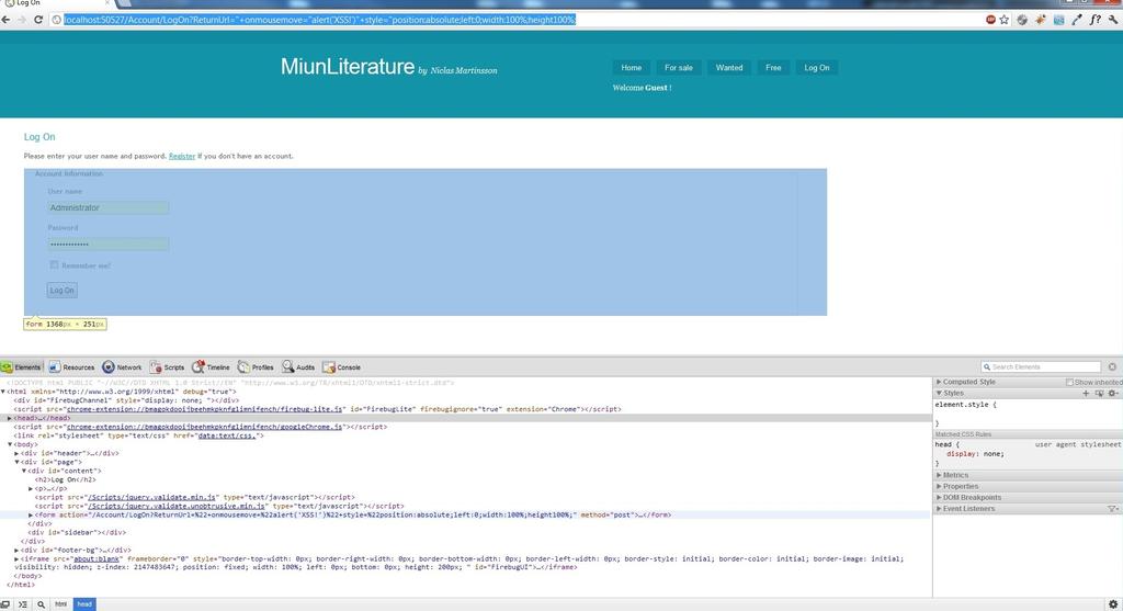 [HttpPost] [ValidateAntiForgeryToken] public ActionResult Edit(string email, string hobby) { <!-- Resterande oförändrad kod här --> } Figur 6.
