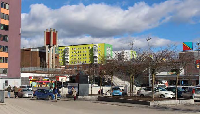 figur 4.14. Under samma tid uppfördes stora områden med villor, kedjehus och radhus med en regelbunden gatustruktur och liknande hustyper.