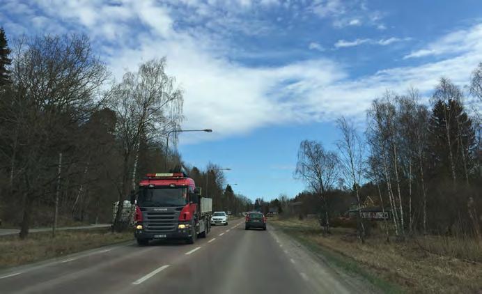 E4/E20 väg 226 Delsträckan mellan E4/E20 vid trafikplats Fittja och väg 226 är cirka 8 kilometer lång, se figur 4.17.