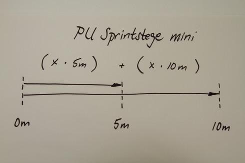 PU Sprintstege mini (5,10m) 1-4 1-3 6-8,3-4 rep 5m, 10 m -5 rep 2-3 min Linjär accelerations-, reaktions- och startstyrkeövning.