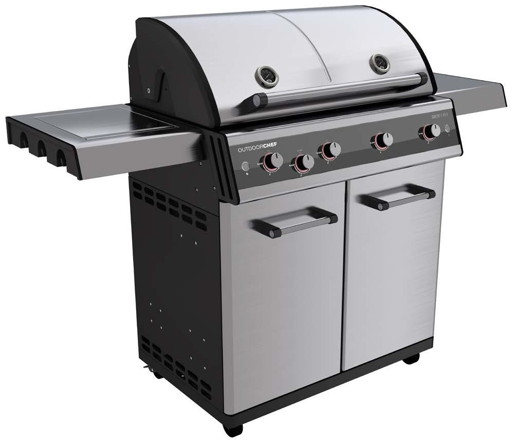 UNDER HUVEN DÖLJER SIG DUAL GOURMET SYSTEM (DGS ) Den innovativa DGS -tekniken kombinerar två temperaturzoner under en och samma grillhuv.