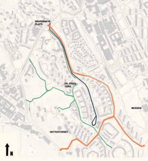 Ill. PoNF Trafiken Parkering Södra Guldheden är planerad med e separerat och differentierat trafiksystem.
