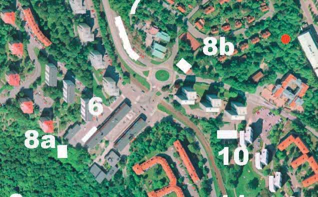 Vy från Dr Fries torg mot öster Förslaget är framtaget e er senaste vandringen, därför finns inga dokumenterade synpunkter från Guldhedbor.