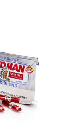 Red Man Silver Blend har samma goda smak som vanlig Red Man, men utan socker. TÄNDSTICKOR OCH TÄNDARE TÄNDPRODUKTER Swedish Match är marknadsledande på ett flertal marknader för tändstickor.