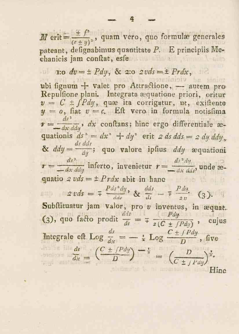 4- / J 4 M erit t==, quam vero, quo formula? generales E principiis Me- pateant, defignabimus quantitate P.