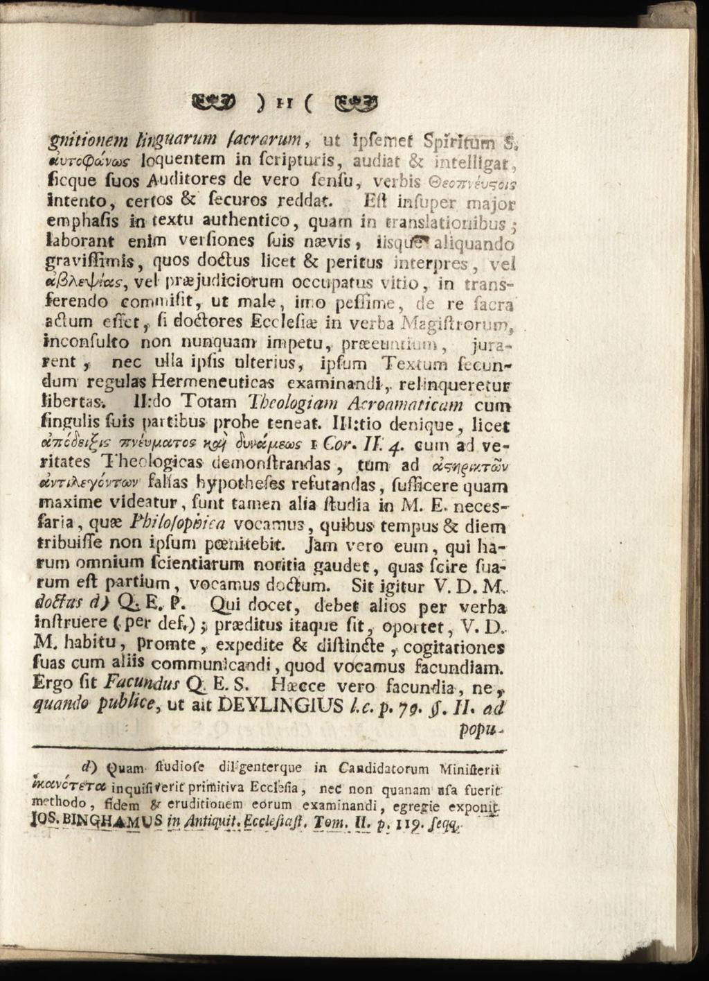 M C gtiitionem Unguarum facrarum, ut ipferref Spirltüm 5, ttvtccpuvcvs Joquentem in fcripturis, audiat & inteiiigat, ficque fuos Auditores de vero fenfu, verbis Gsot:-.