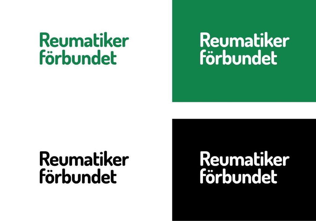 Märke Reumatikerförbundets märke består av av namnet satt på två rader i ett rundat, modernt och välkomnande typsnitt.