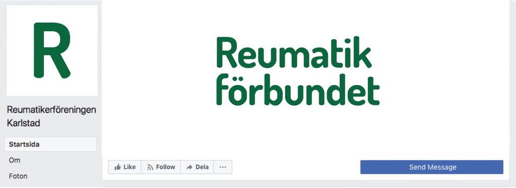 Avatar och toppbild, Facebook Exempel på förenings Facebooksida.