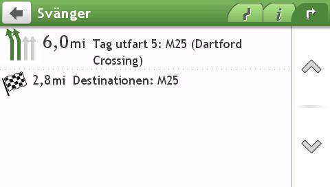 Din Mio ger information om: tid kvar till resmål resavståndet