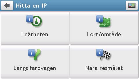Hur söker jag efter en POI efter typ? En POI (Point of Interest) är en namngiven plats, funktion, landmärke eller allmän mötesplats som kan visas som en ikon på kartan.