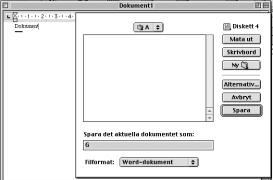 IPLab, Nada, KTH och SU 8 maj 1999 2 3c (2) 4a (3) Var placeras det sparade dokumentet? Vad ska vi gšra fšr att istšllet placera dokumentet pœ samma stšlle som dokumentet F?