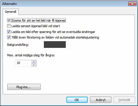 Konfiguration 9 Konfiguration Med Nero PhotoSnap kan du ange förinställningar för bilder som visas. Du anger förinställningarna i fönstret Alternativ, som du öppnar genom att trycka på knappen. Fig.