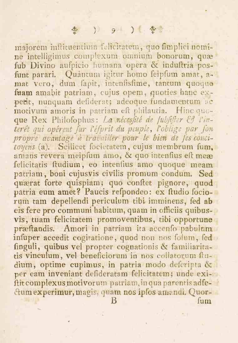 9 majorcm inuitiiendmn fdickatem, quo fimplici nomine intelligimus coinprexuna $mriiu,m bonorum, quae fub Divino aufpicio humana opera & induftria posfunt parari.