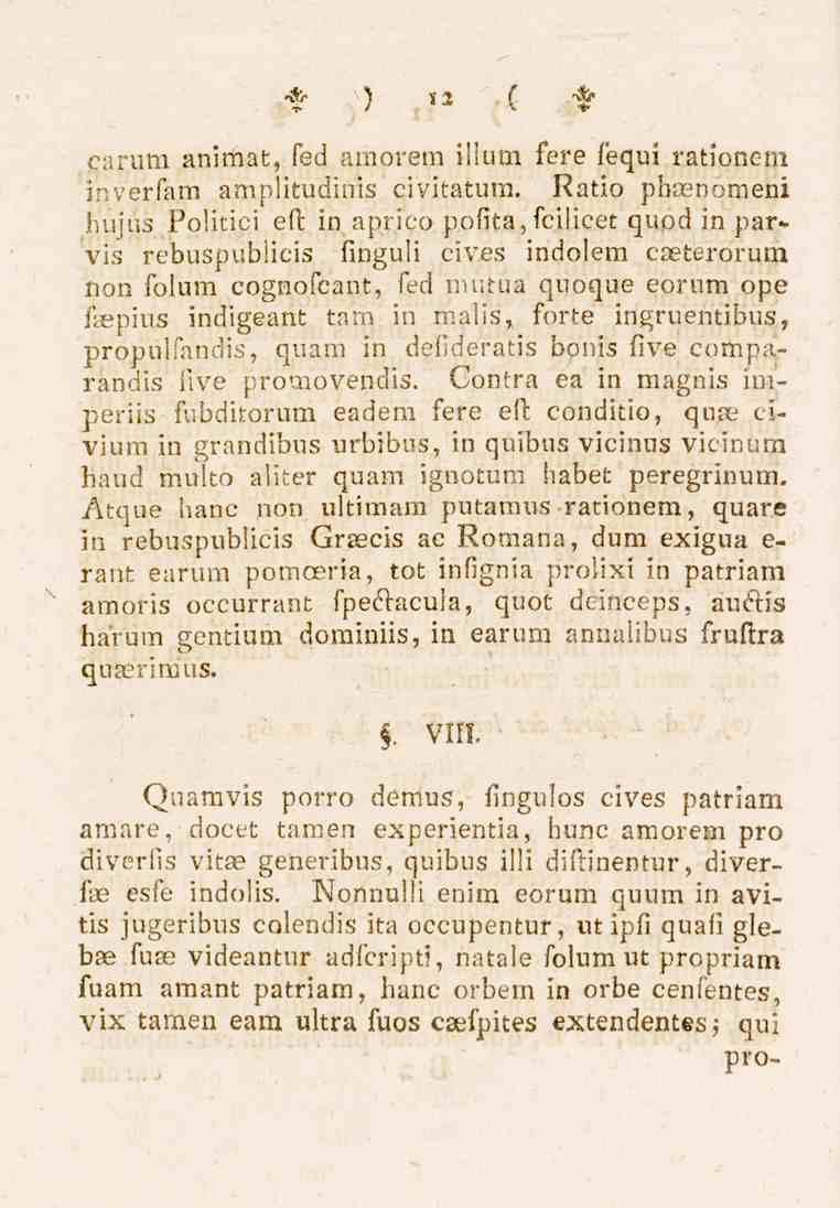 12 earum animat, fed amorem illum fere fequi rationem inverfam amplitudinis civitatum.