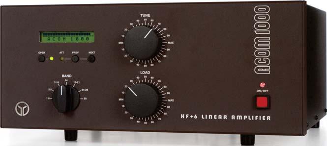 ACOM 1000 Täcker 6-160 m, 1000 W PEP,/1000 W CW utan tidsbegräsning, klarar 3:1 SWR, full QSK.