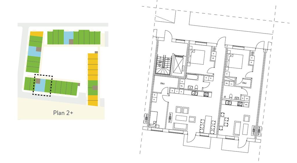 De föreslagna bostadshusen placeras i slutna kvarter (alternativt placeras skärmar/balkonger mellan huskropparna) som ger tysta och avskärmade gårdsytor Planbestämmelse införs om att där den