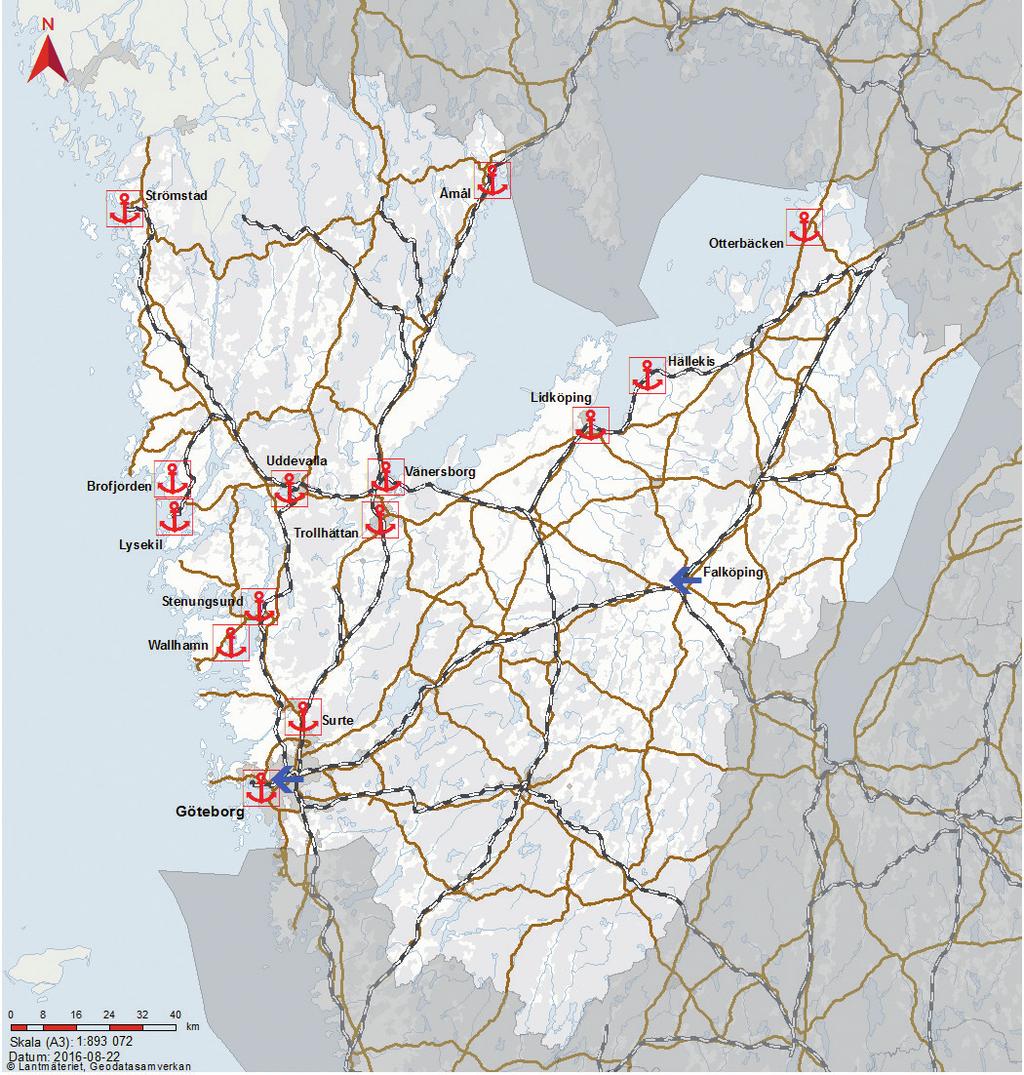 Godstransporter i Västra Götaland Västra Götaland, med Göteborgsregionen som nav, är Sveriges och Nordens främsta transport- och logistikregion.