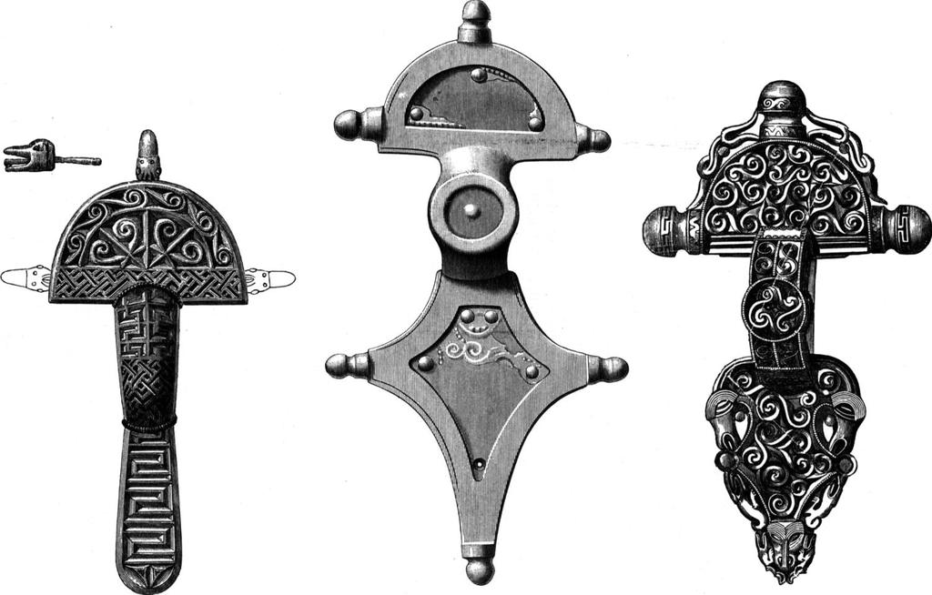 ca O OSCAR MONTELIUS. Fig. 132. Silf ver spänne, ej förgyldt. Röra, Bohuslän. 2/s. Fig. 133.