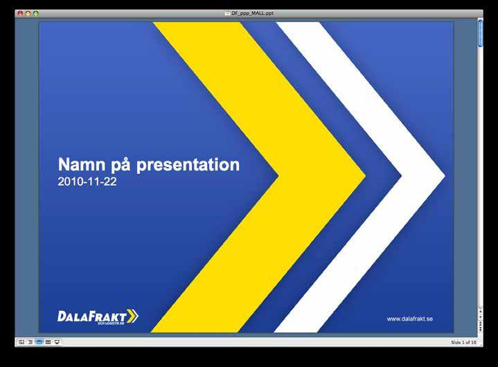 Power Point Presentation DalaFrakt Power Point