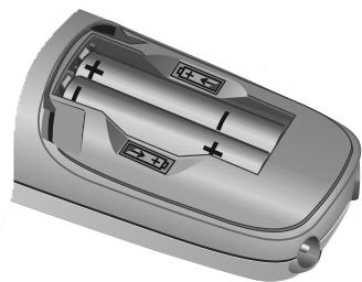 Komma igång Börja använda handenheten Displayen skyddas av en plastfolie. Dra av skyddsfolien! Sätta i batterier och stänga batterifacket Varning! Använd endast de batterier ( s.