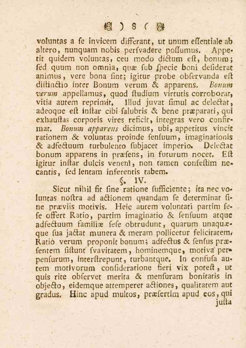 . 8 voluntas a fe invicem differant, ut unnm eflentiale ab altero, nunquam nobis perlvadere poffumus.