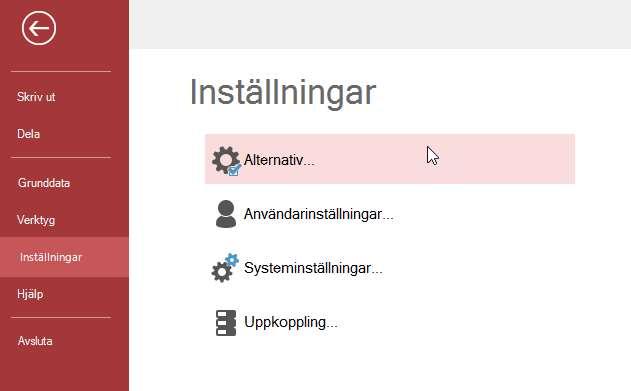 Lathund - Konfigurera Teknisk Förvaltning - Alternativ Teknisk Förvaltning I fliken Exchange gör man alla inställningar för detta.