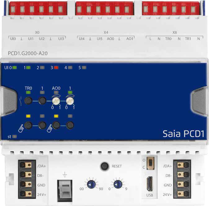 Datablad E-Line S-Serie RIO 6I, 2A, 2 Triac E-Lines S-Serie RIO:n styrs via RS-485 seriell kommunikation, protokoll S-Bus och Modbus för decentraliserad automation med industriell kvalitet.