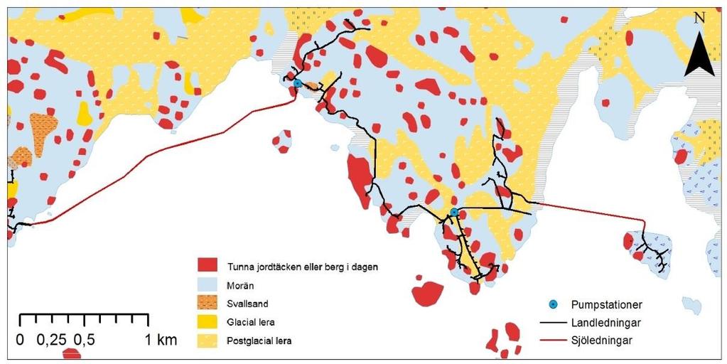 Botten i Köpingsviken består av lös gyttja och lera med mäktigheter upp till 5-10 meter.