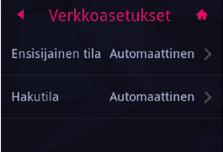 långsammare. Lås Mokkulan till önskad nätteknik såhär: DIREKT PÅ SKÄRMEN: ➀ Välj Inställningar på pekskärmen. ➁ Välj Nätverksinställningar. ➂ Välj Primär status.