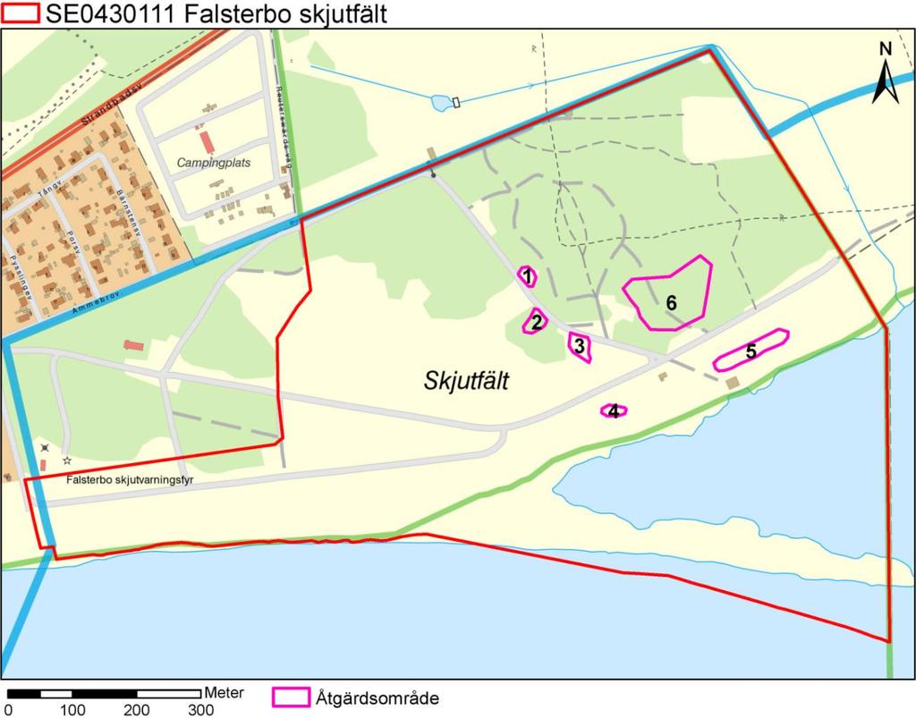 8. Falsterbo skjutfält (SE0430111) Allmänt om området Falsterbo skjutfält ligger i södra delen på Falsterbohalvön (figur 9), och utgörs av ett sandigt revelsystem.