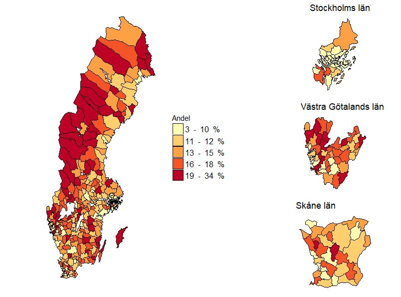 Av figur 7 framgår att de baltiska länderna samt Kroatien, Malta, Rumänien och Schweiz har en jämförelsevis hög