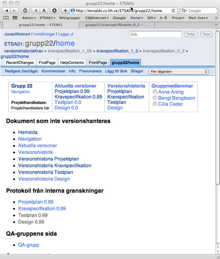 Ö3 Testplanering, Systemtest, ändringshantering.